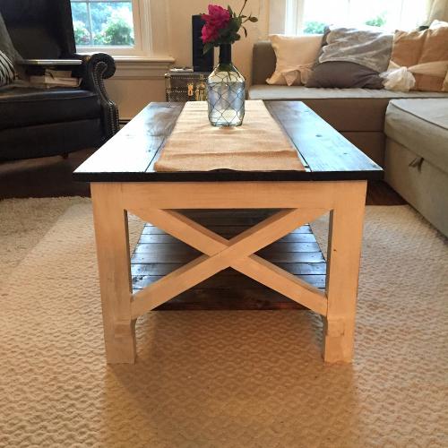 Cottage Chic "X" Coffee Table